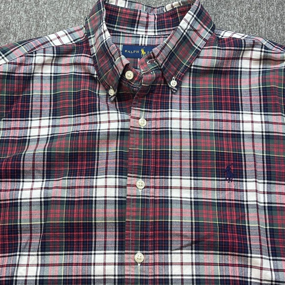 Ralph Lauren Other - Ralph Lauren Plaid Button Down Shirt Men's L Red Green Classic Fit
